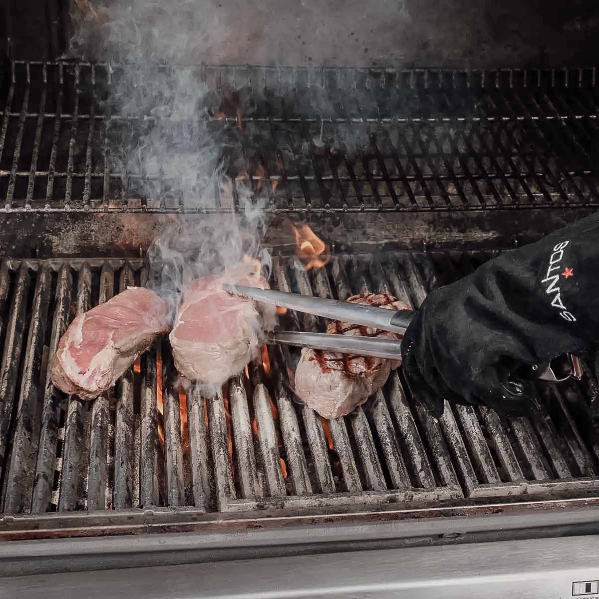 BBQ grillverktøy 3-delt rustfritt stål - SANTOS bakside