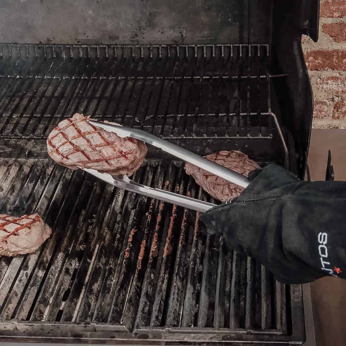 BBQ grillverktøy 3-delt rustfritt stål - SANTOS nærbilde av rustfritt stål
