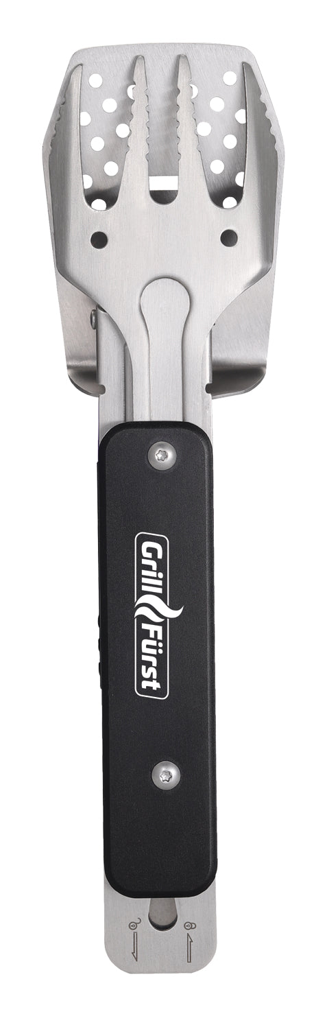 BBQ multitool 4-i-1 grillverktøy sammenleggbart - Grillfürst forfra