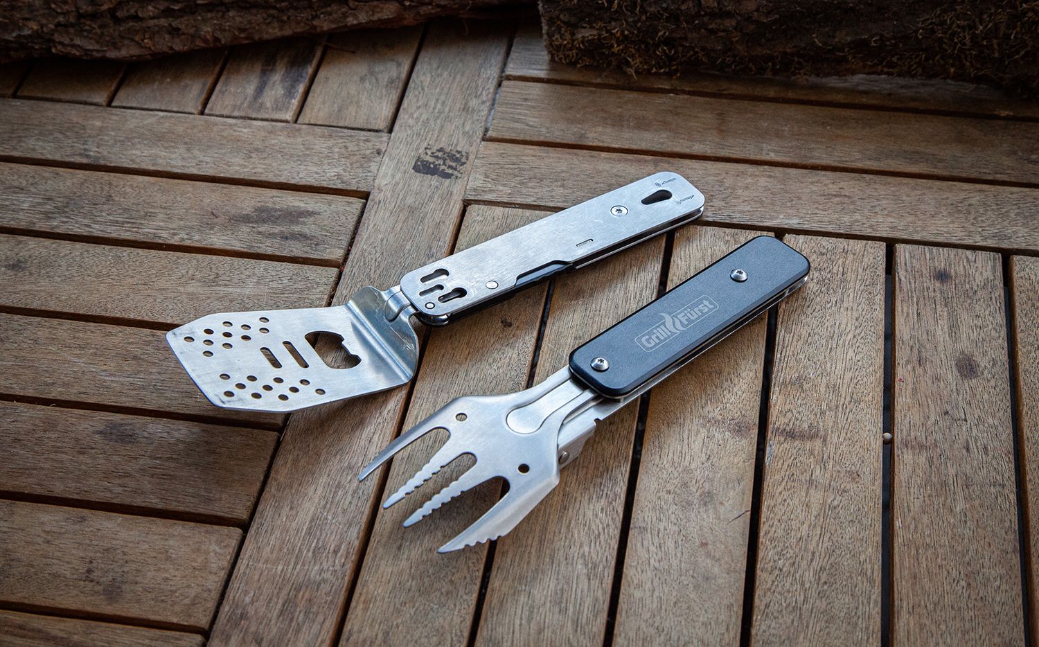 BBQ multitool 4-i-1 grillverktøy sammenleggbart - Grillfürst