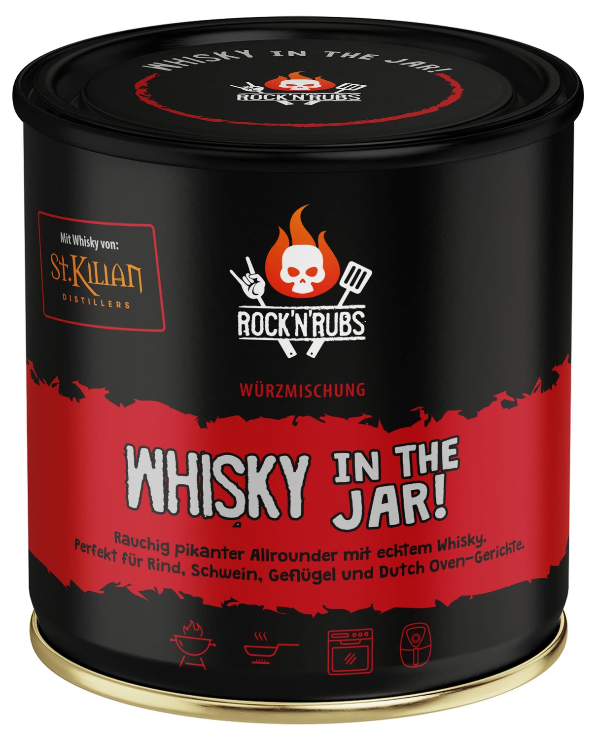 BBQ rub Whisky in the Jar 140 g - Rock'n Rubs for smakfull BBQ