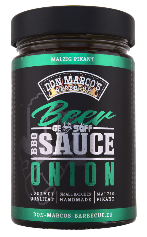 BBQ-saus Beer & Onion 260 ml - Don Marco's flaske forfra