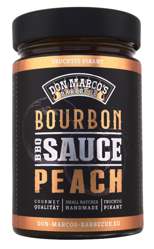 BBQ-saus Bourbon Peach 260 ml - Don Marco's forfra