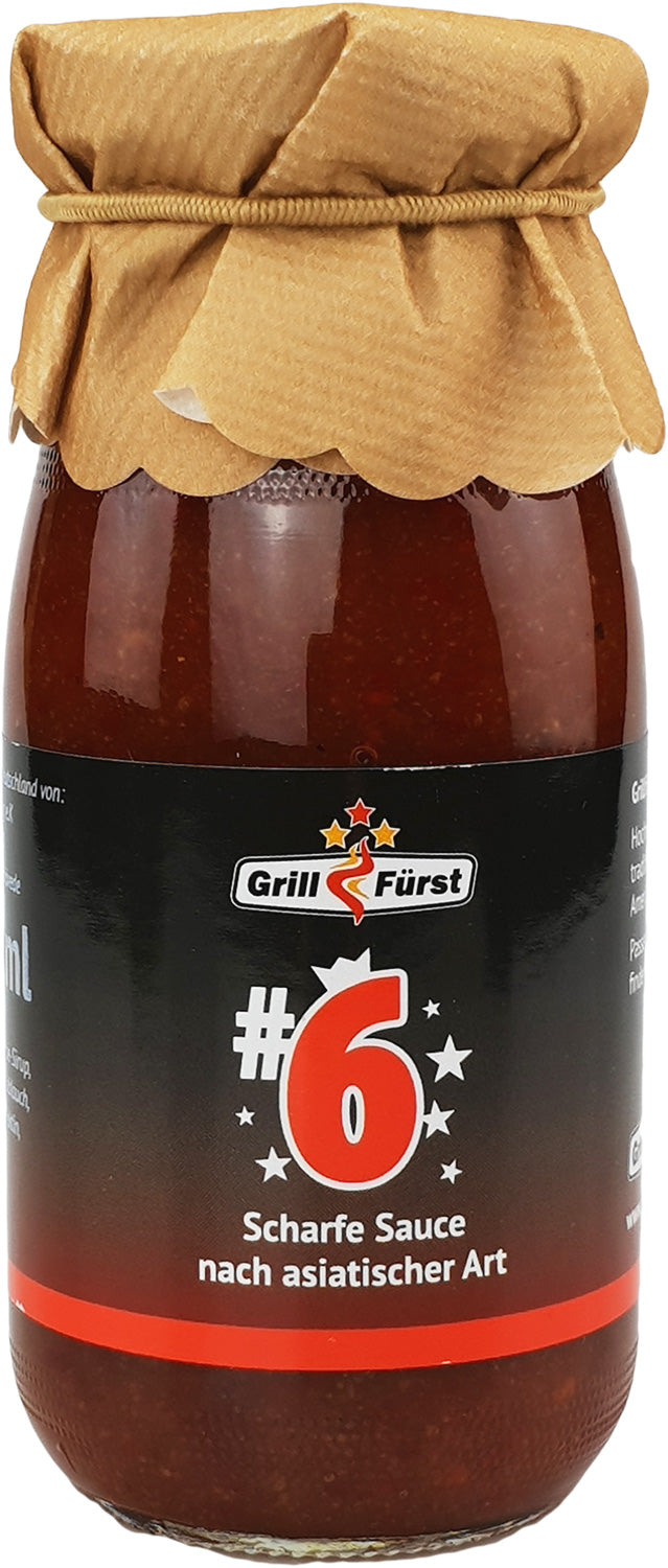 BBQ-saus No. 6 sterk asiatisk stil 250 ml forfra
