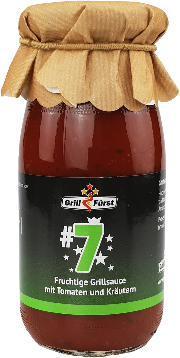 BBQ-saus No. 7 med tomat og urter 250 ml forside