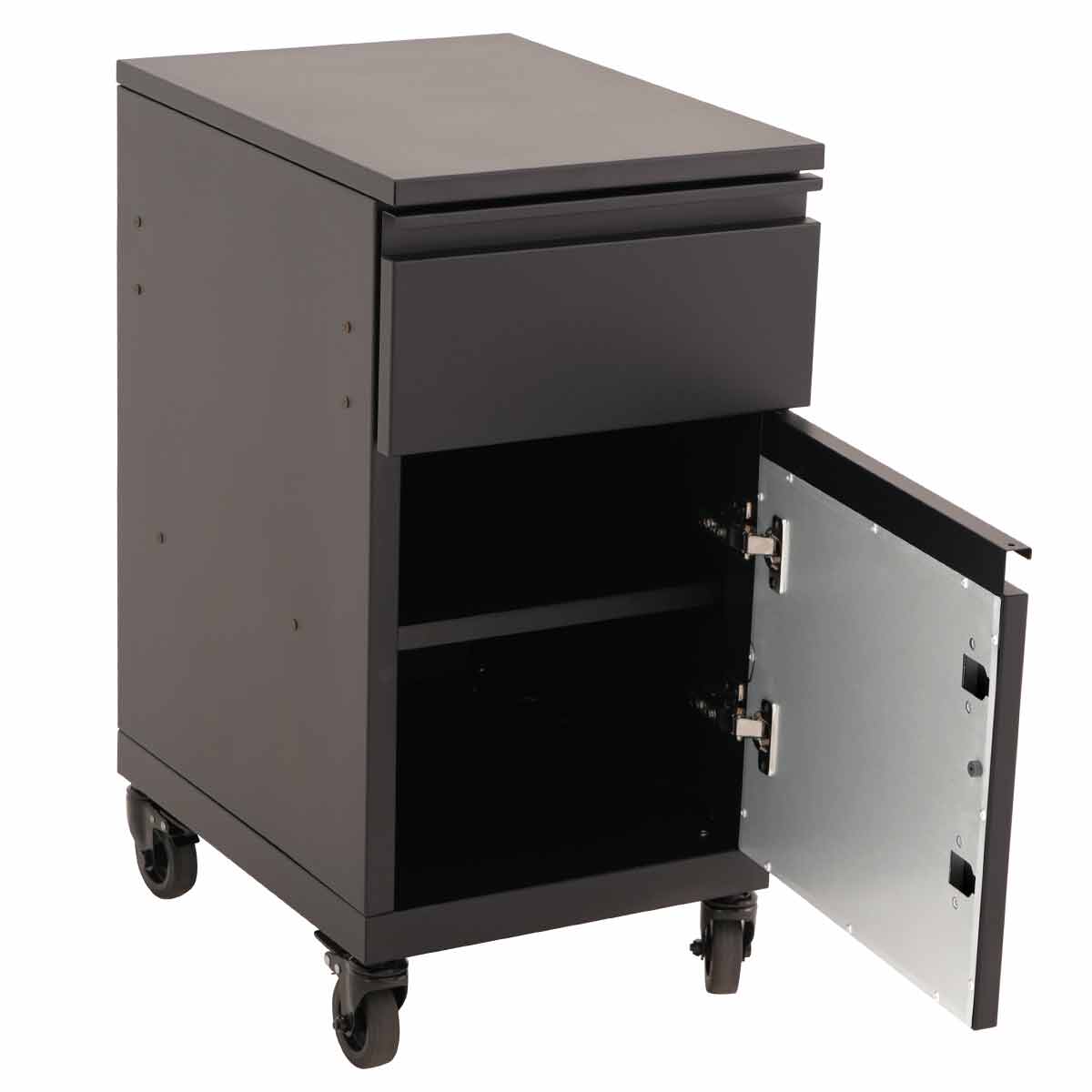 BBQ-trolley matt svart for S-Serie gassgrill - SANTOS bakside