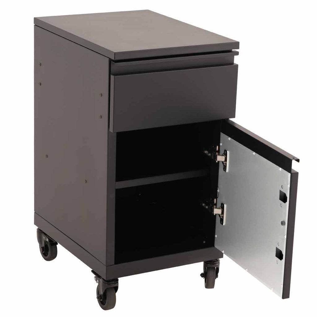 BBQ-trolley matt svart for S-Serie gassgrill - SANTOS bakside