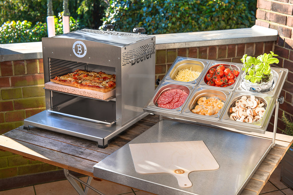 Beefer Twin PRO gassgrill Pizza Edition med pizzastein bakside
