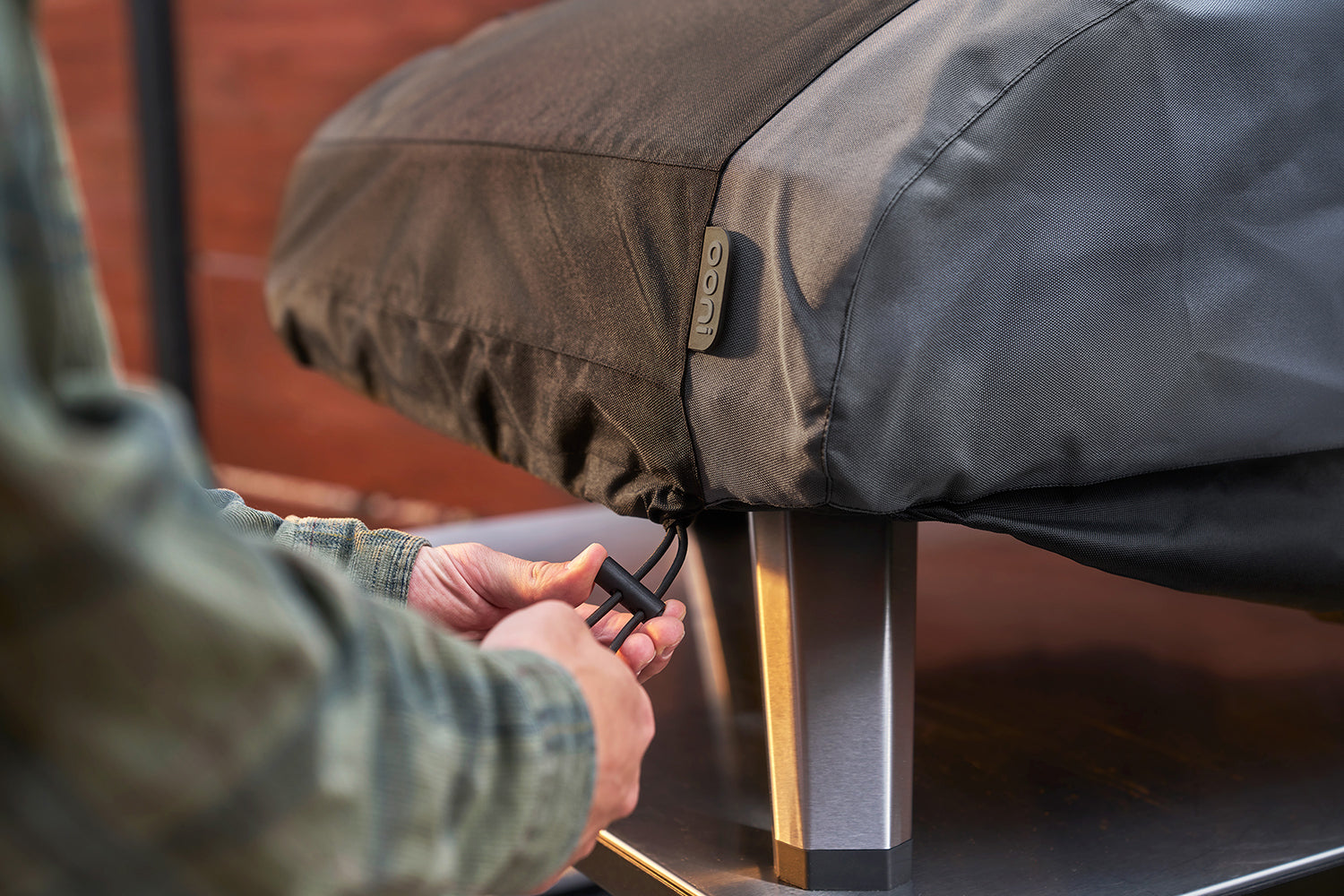 Montert Beskyttelsestrekk for pizzaovn Koda 2 Max polyester på pizzaovn