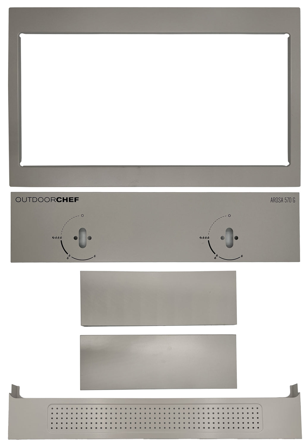 Blazing Zone ramme hvit for Arosa Tex kulegrill - Outdoorchef forfra