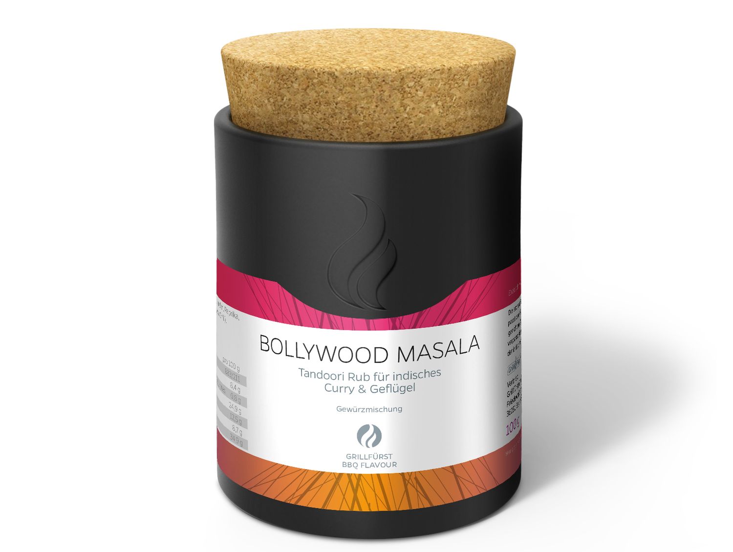 Bollywood Masala tandoori-krydderblanding keramikkboks forfra