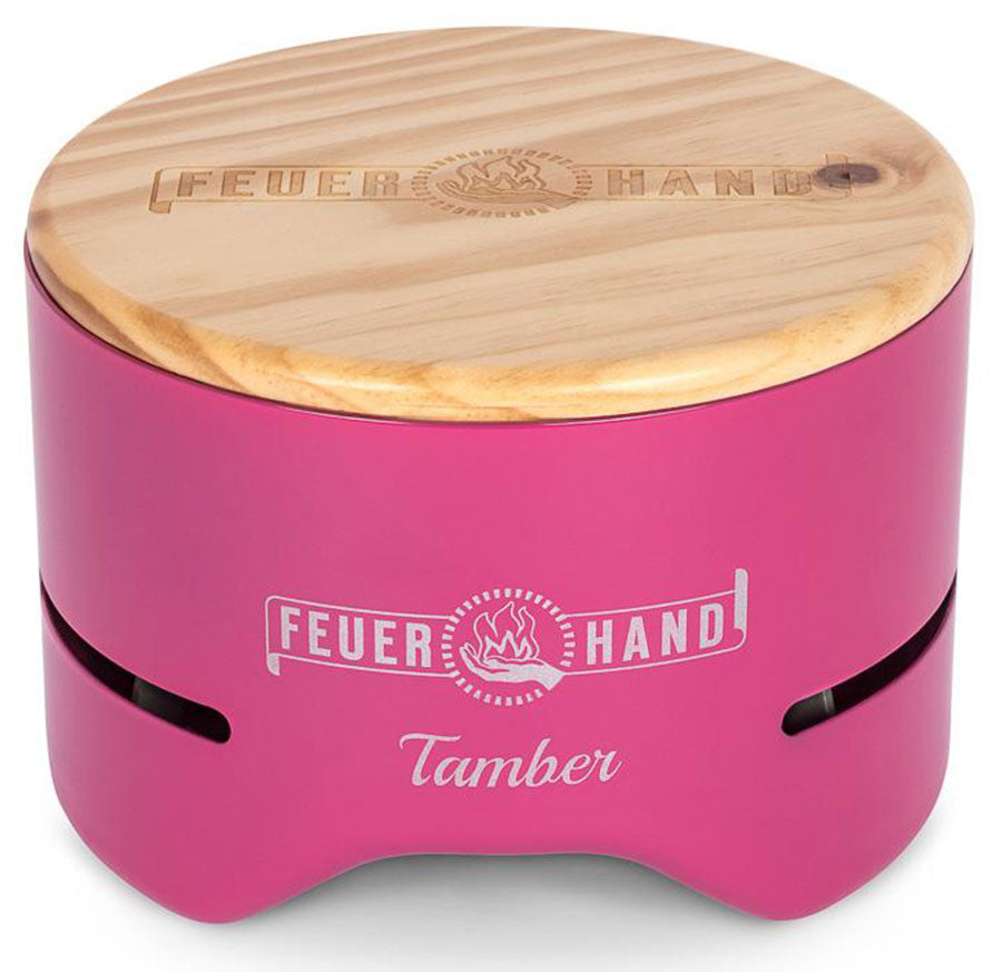Bordgrill Tamber telemagenta 20 cm trekull emaljert rist forfra
