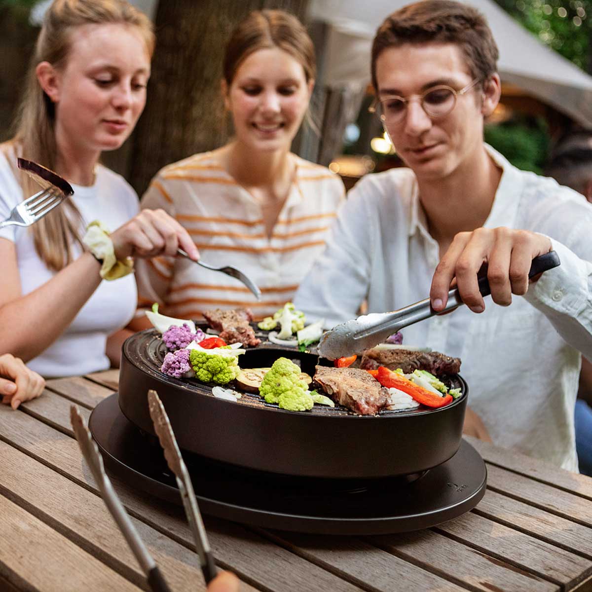 Detalj av Bordgrill Tabl'O med støpejerns plancha