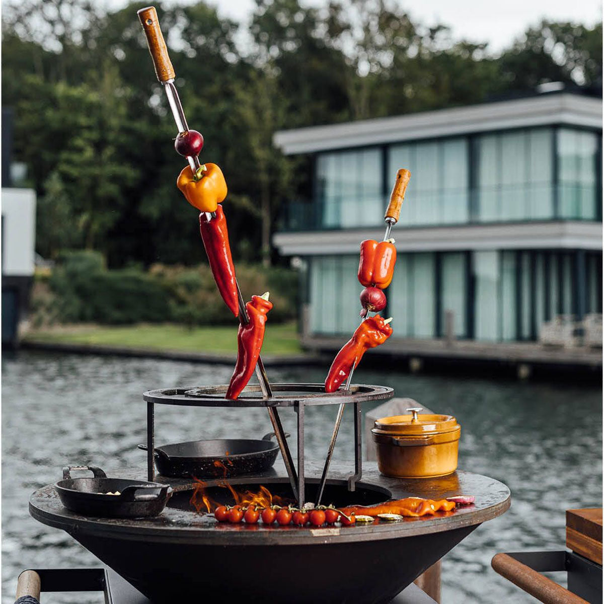 Detalj av Brasiliansk grillring 100 for vertikalspyd - OFYR