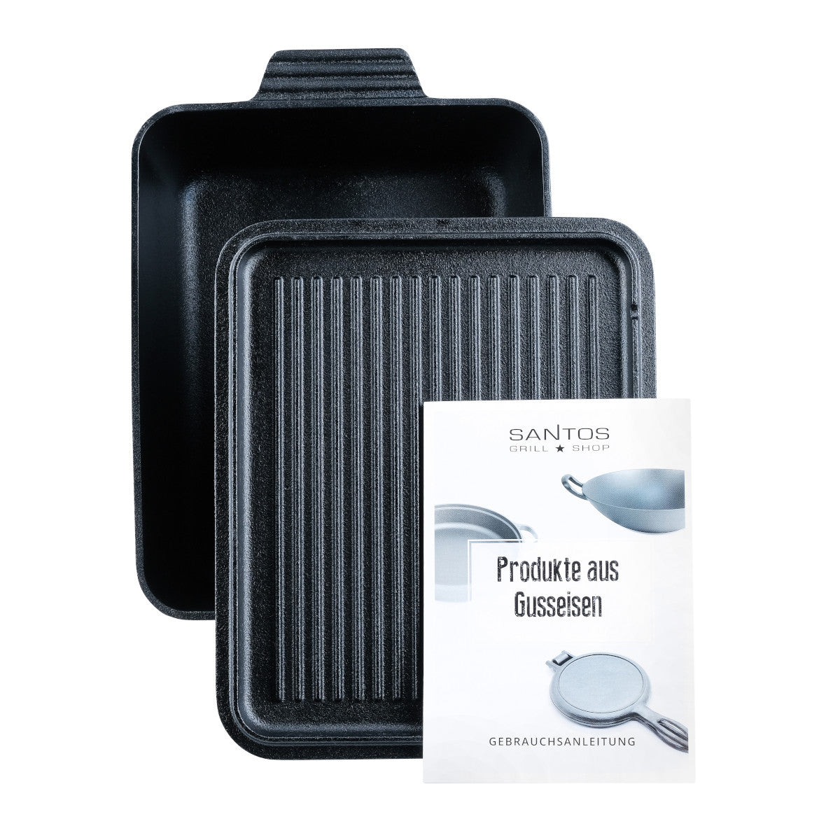 Brødform K8 med lokk støpejern 34 x 24 cm med termometer