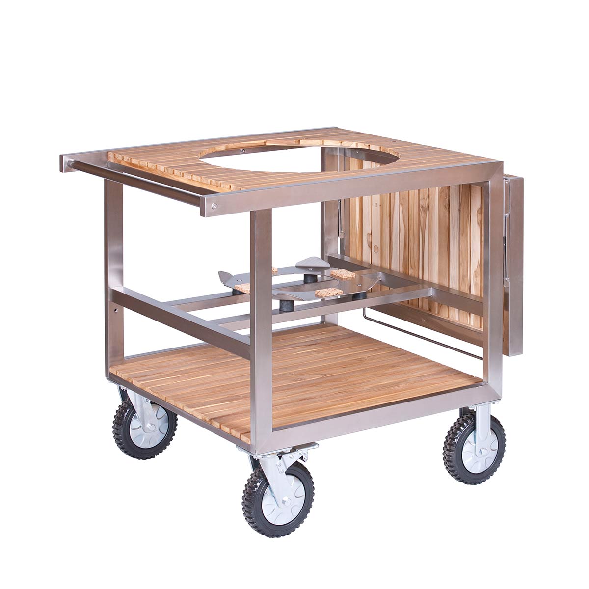 Buggy med sidebord for Classic keramisk grill - Monolith forfra