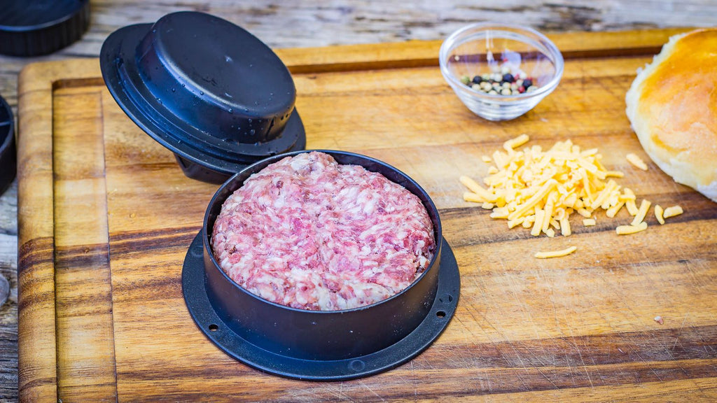 Detalj av Burgerpresse for fylte burgere 6-delt - Grillfürst