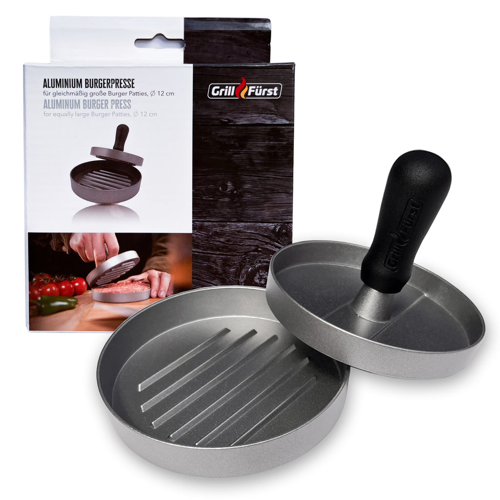 Burgerpresse aluminium 11,5 cm foran Grillfürst