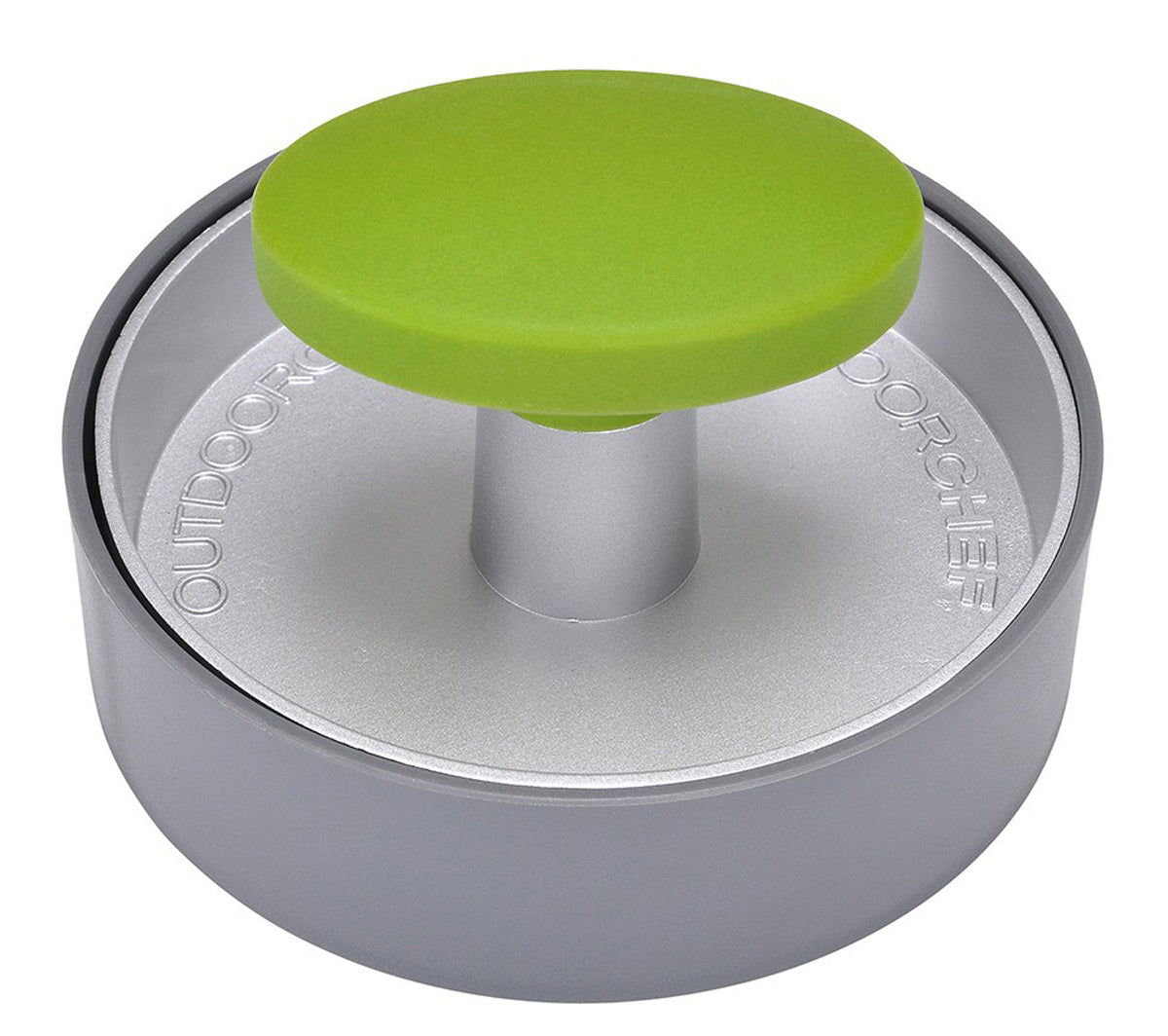 Burgerpresse aluminium 12 cm - Outdoorchef bakside