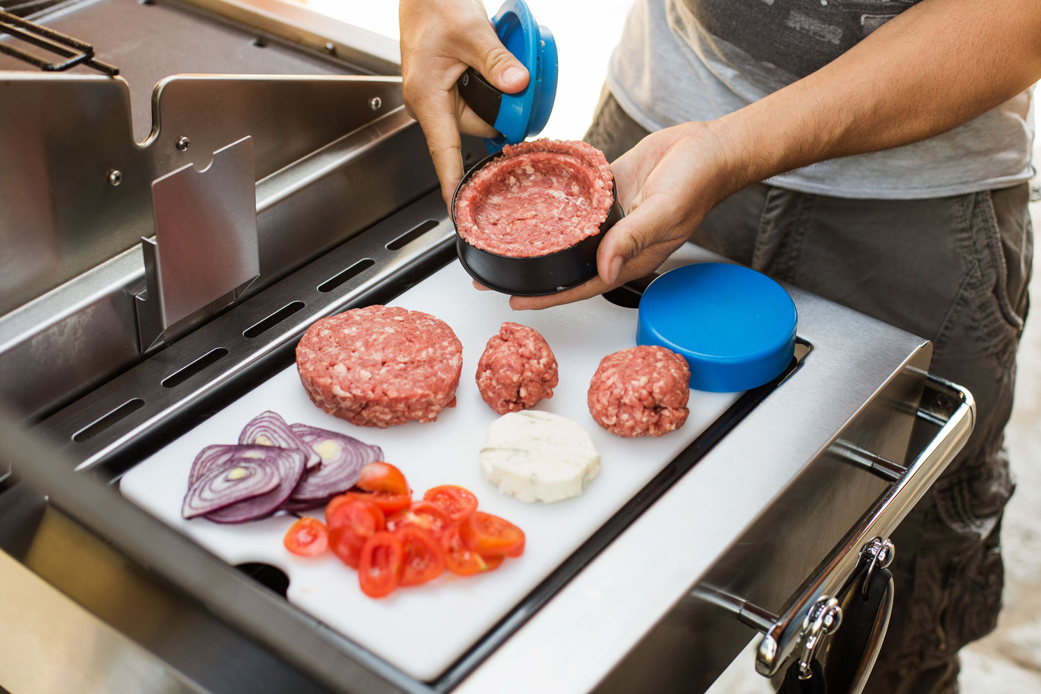 Burgerpresse-sett for store og små patties - Napoleon materiale