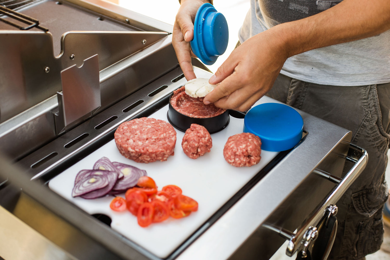 Burgerpresse-sett for store og små patties - Napoleon oppbevaring