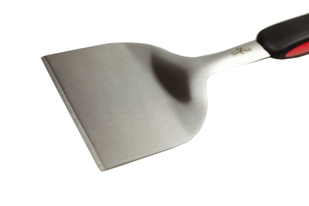 Burgerspade 35 cm for plancha rustfritt stål bakside