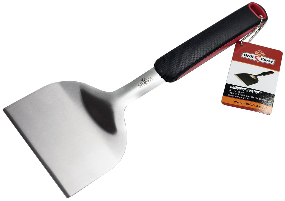 Burgerspade 35 cm for plancha rustfritt stål Grillfürst forfra