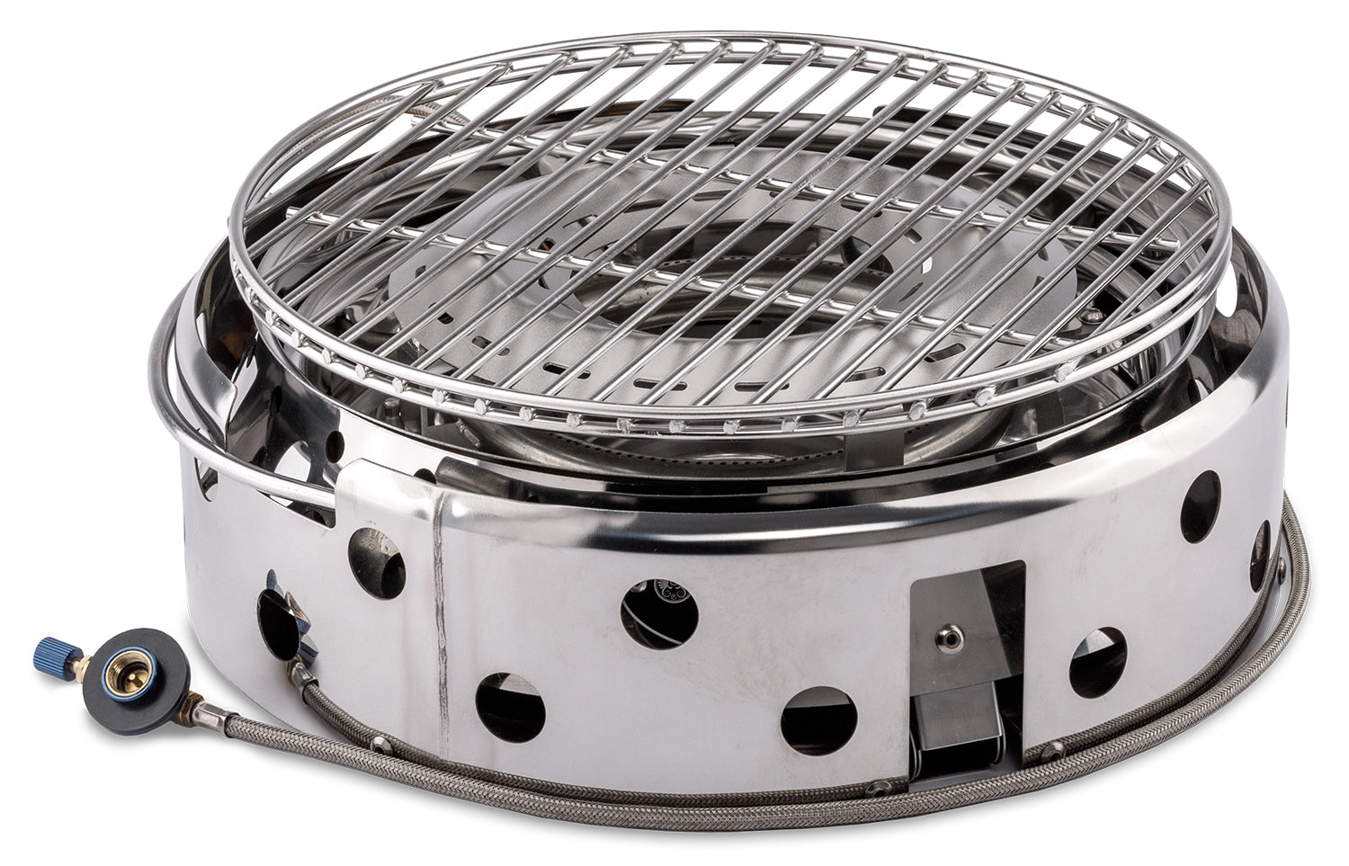 Campinggrill Atago gassgrill 28 cm 3,8 kW detalj av brenner