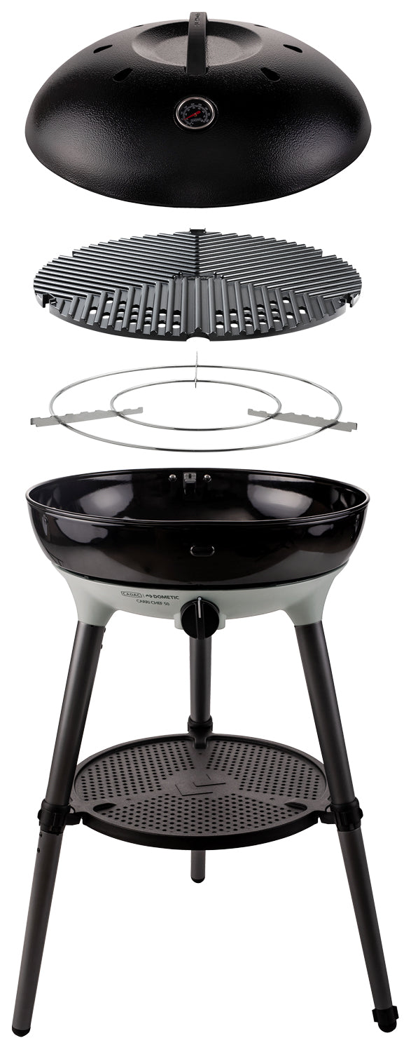 Campinggrill Carri Chef 50 BBQ + Dome 30 mbar forfra