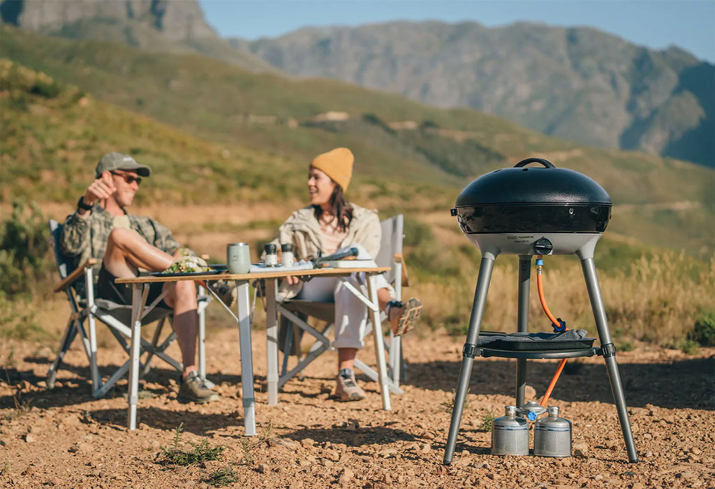 Detalj av grillristen på Campinggrill Carri Chef 50 BBQ + Dome 30 mbar