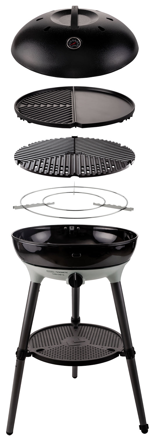 Campinggrill Carri Chef 50 BBQ Grill2Braai Dome forfra