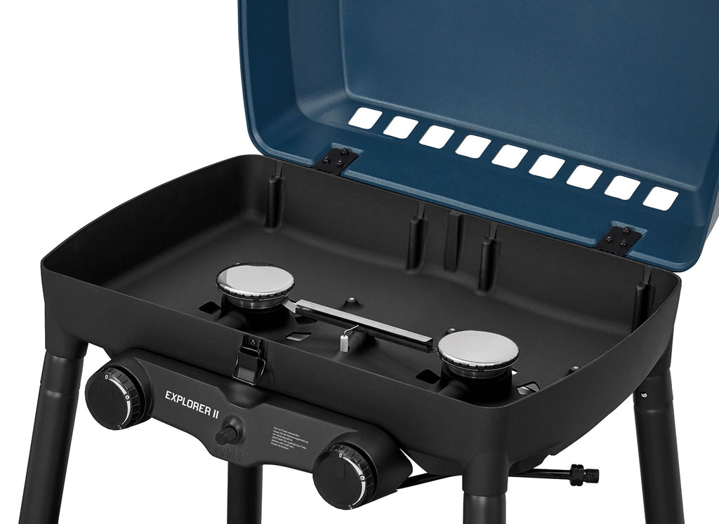Campinggrill Explorer II 2 brennere 30 mbar - Enders lokk med termometer