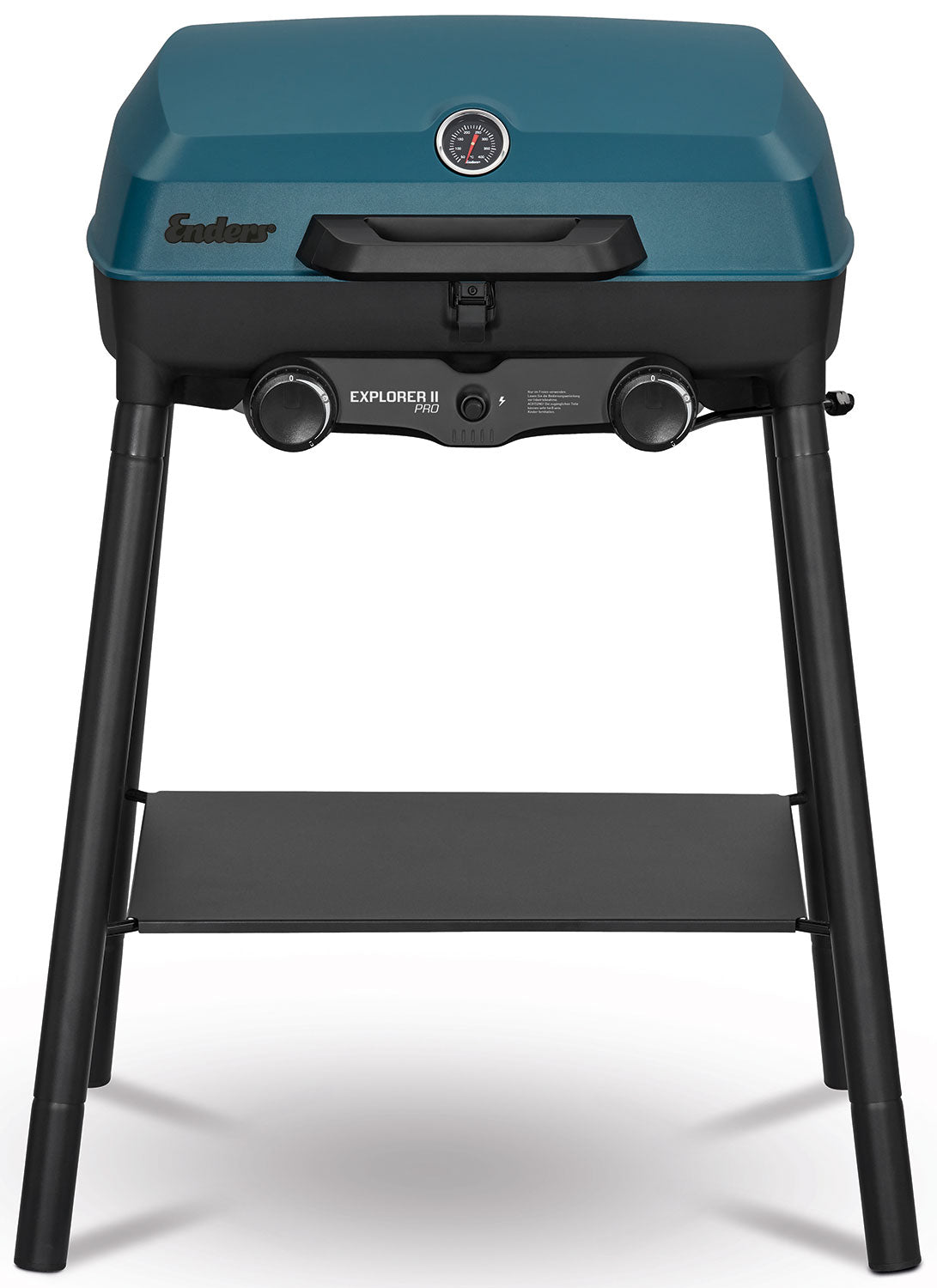 Campinggrill Explorer II Pro 2 brennere rustfritt stål forfra