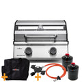 Campinggrill G201E 2 brennere camping-sett basic forfra