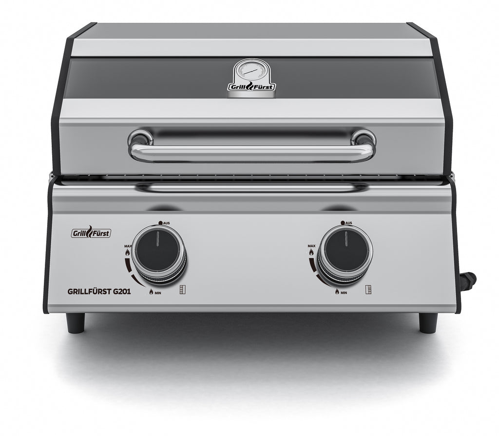 Campinggrill G201E portabel 2 brennere 30mbar - Grillfürst forfra