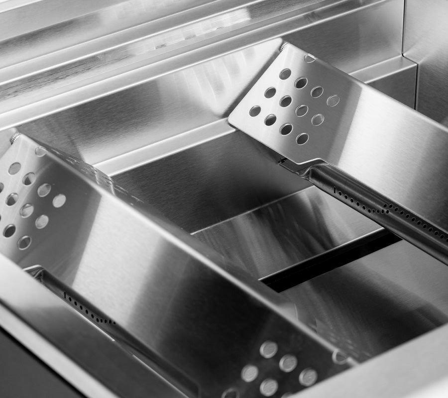 Campinggrill G201E portabel 2 brennere 50mbar Grillfürst sideprofil