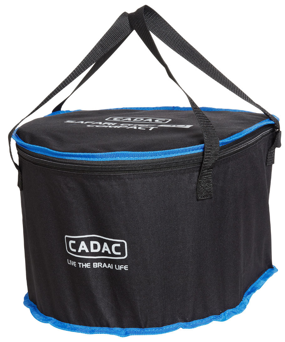 Fettoppsamler i emaljert stål på Campinggrill Safari Chef 30 Compact Deluxe gass 28 cm