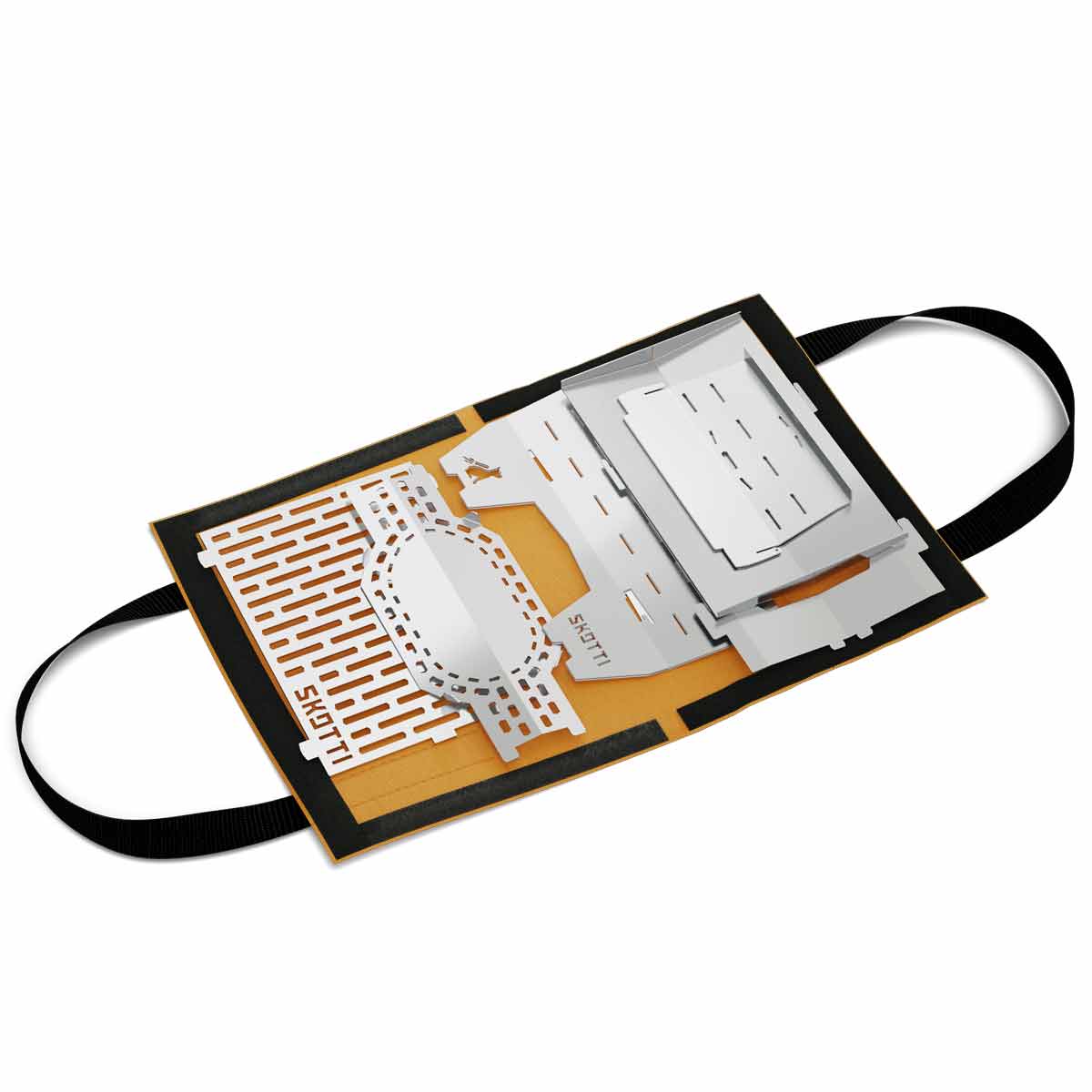 Campinggrill Skotti Mini rustfritt stål XS nærbilde av materialet