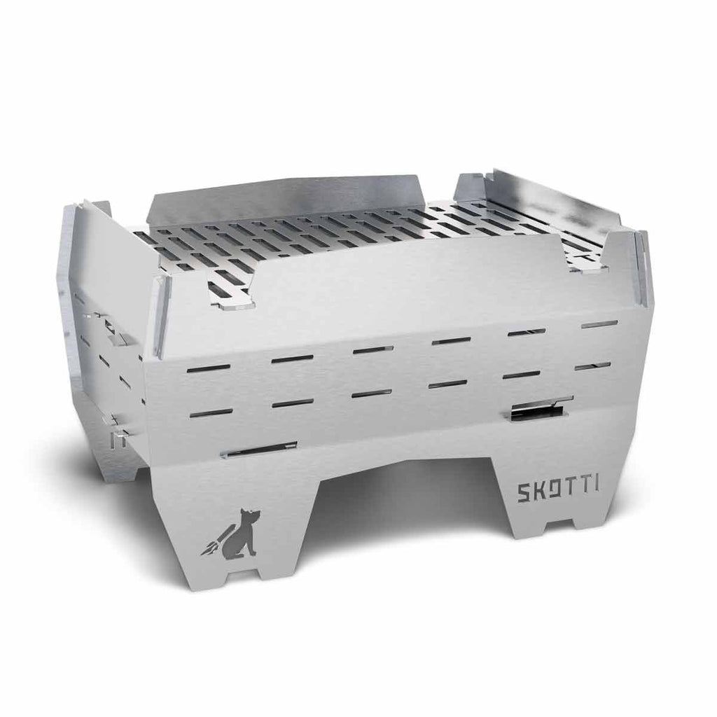 Campinggrill Skotti Mini rustfritt stål XS forfra