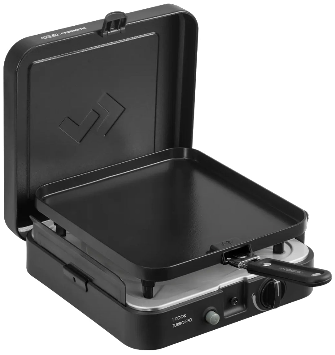 Campingkoker 1-Cook Turbo FFD Deluxe 30 mbar forfra