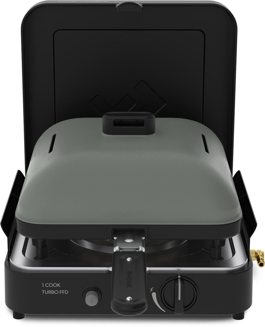 Campingkoker 1-Cook Turbo Pro FFD Combo 30 mbar forfra