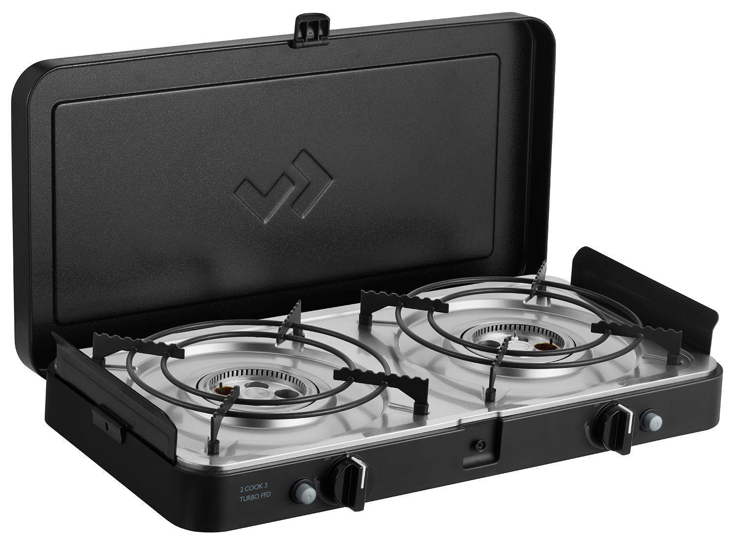 Campingkoker 2-Cook 3 Turbo FFD Stove 2 brennere 30 mbar - CADAC forfra