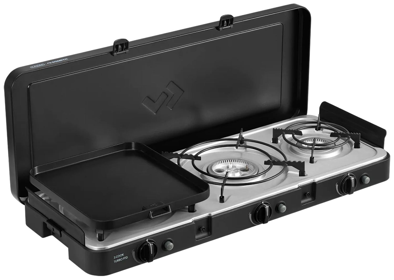 Campingkoker 3-Cook Turbo FFD Deluxe bakside med kontroller