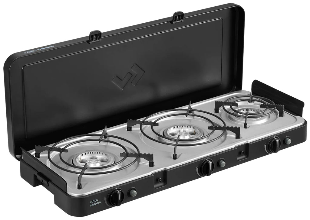 Campingkoker 3-Cook Turbo FFD Deluxe 3 brennere 30 mbar montert klar til bruk