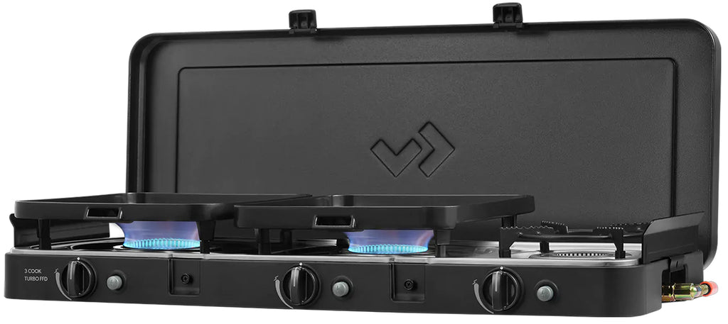 Campingkoker 3-Cook Turbo FFD Deluxe 3 brennere 30 mbar med lokk