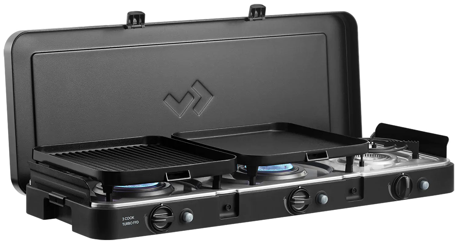 Nærbilde av piezotenning på Campingkoker 3-Cook Turbo FFD Deluxe CADAC