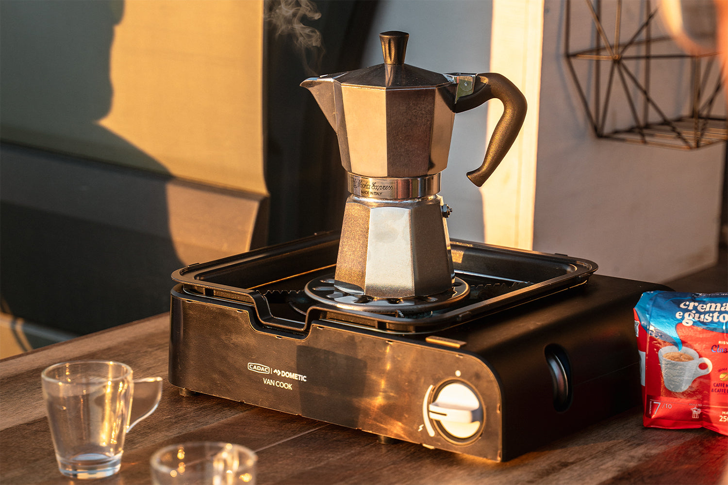 Campingkoker Van Cook FFD Deluxe 1 brenner - CADAC med vindskjerm