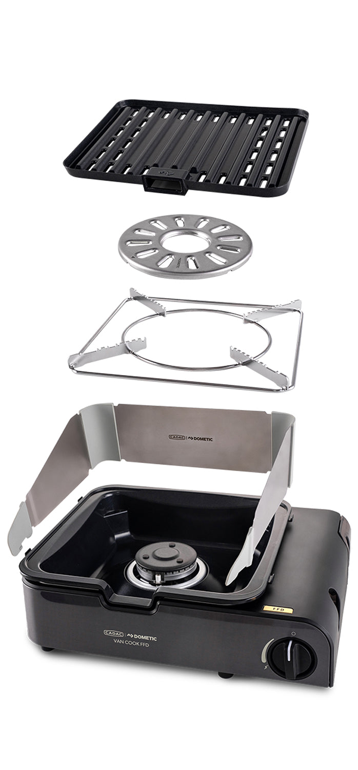 Campingkoker Van Cook FFD med grillplate forfra