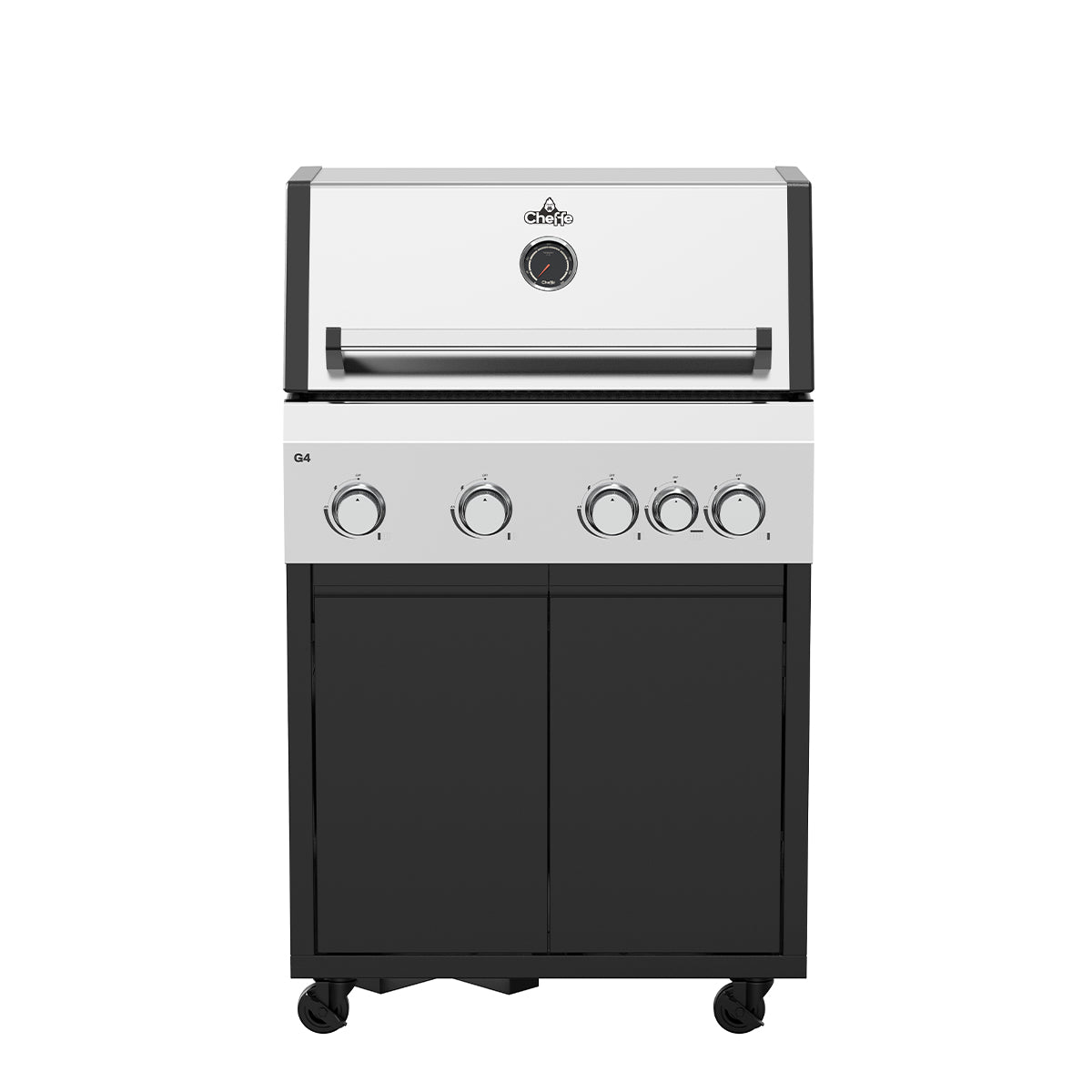 Nærbilde av Cheffe G4 grillbrennere