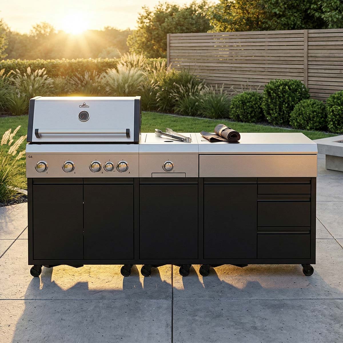 Cheffe utekjøkken XL200 med G4 grill bakside